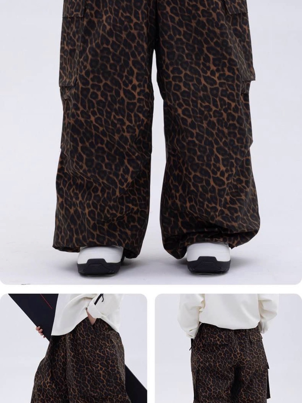 NWT Women's Double Knee Mountain Freestyle Baggy Camo Snow Pants - Picture 3 of 6